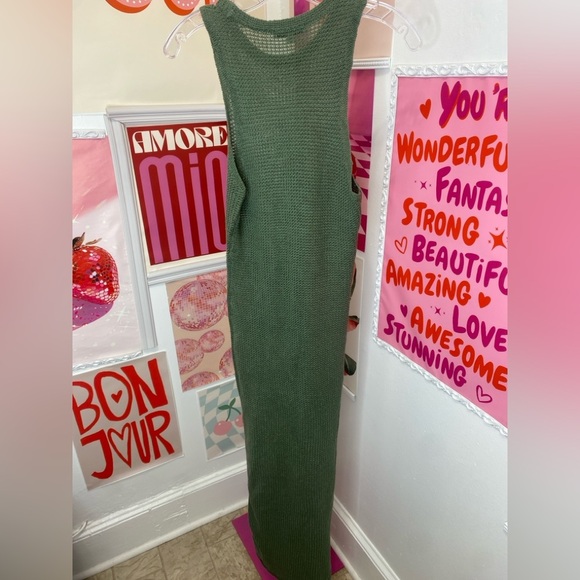 NWOT ONIA LINEN-BLEND RIB TANK MIDI DRESS - Picture 6 of 7
